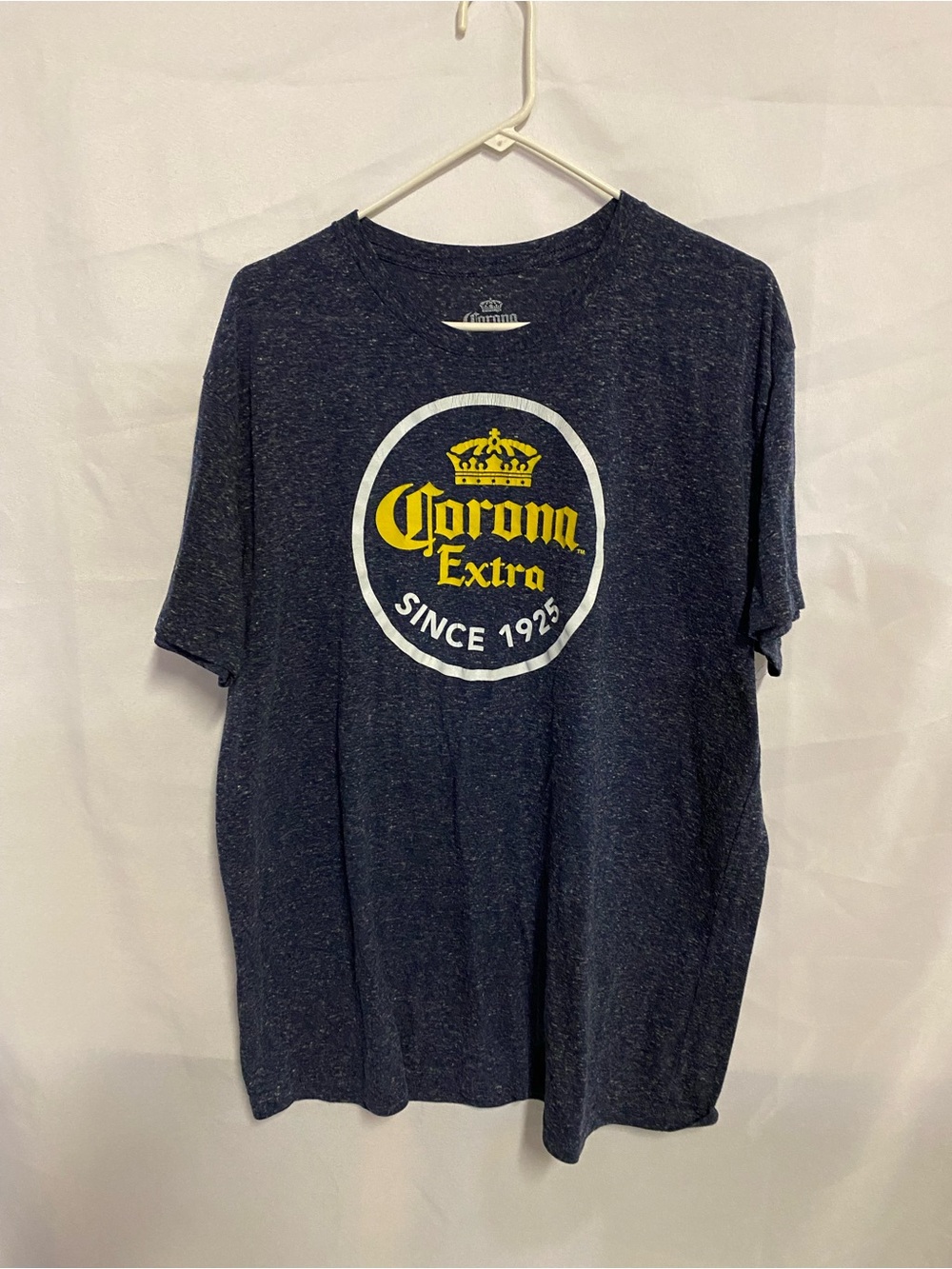 Corona Navy Short Sleeve Tee with Yellow Logo